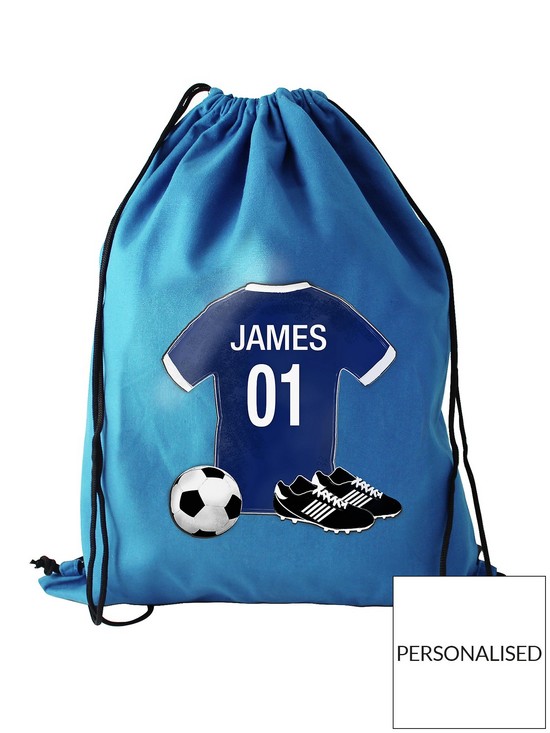 front image of the-personalised-memento-company-personalised-football-swim-bag
