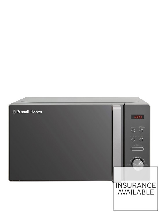front image of russell-hobbs-rhm2076s-800-watt-microwave-silver