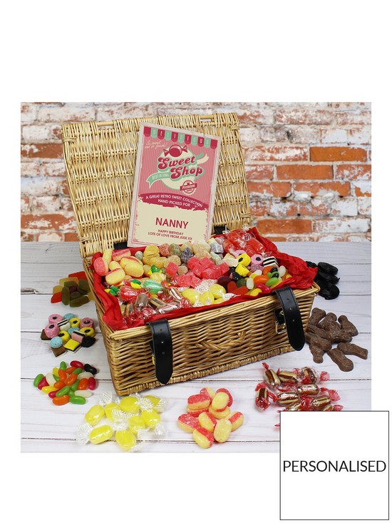 front image of personalised-traditional-sweets-hamper