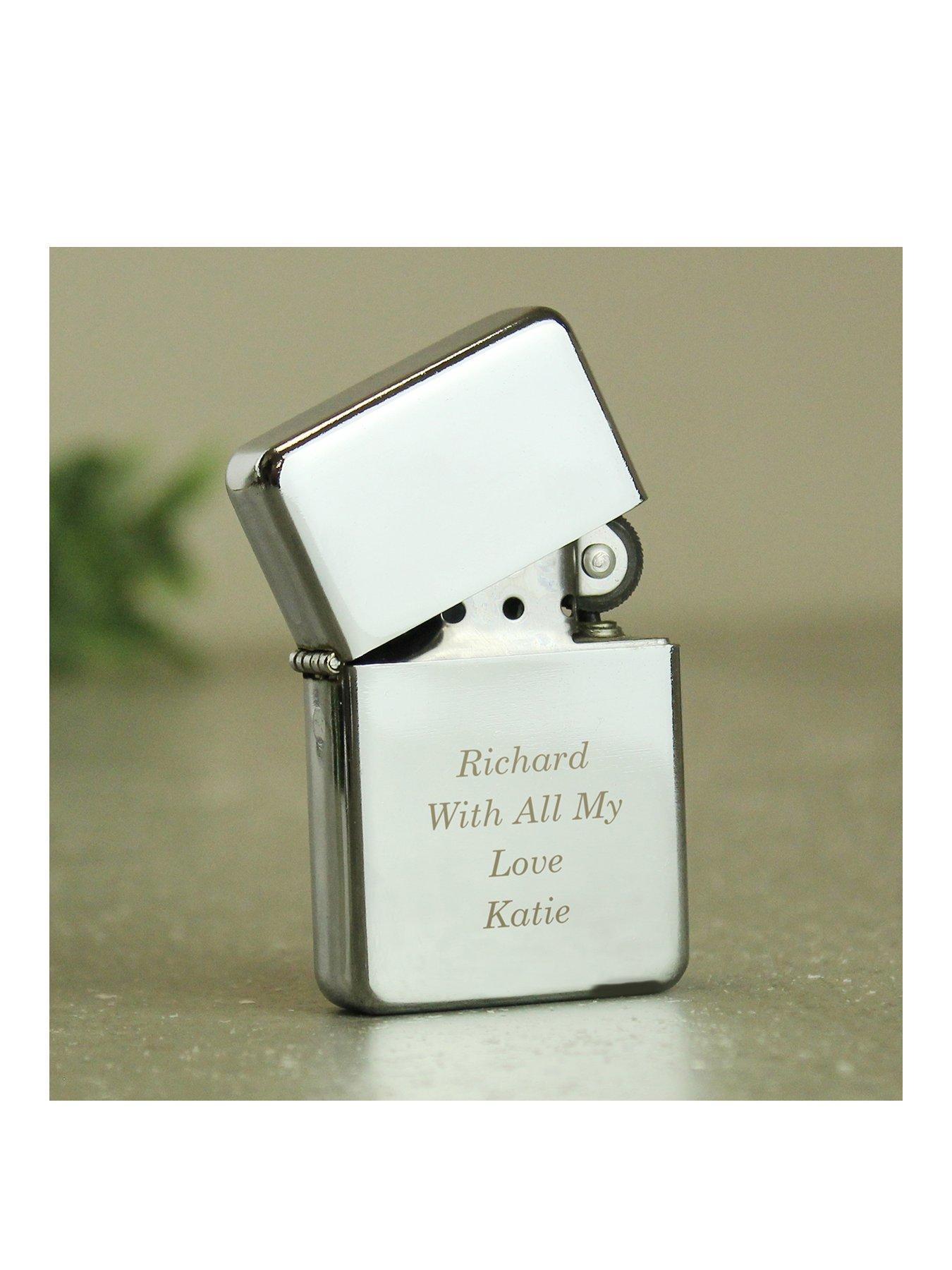 The Personalised Memento Company Personalised Silver Windproof Lighter