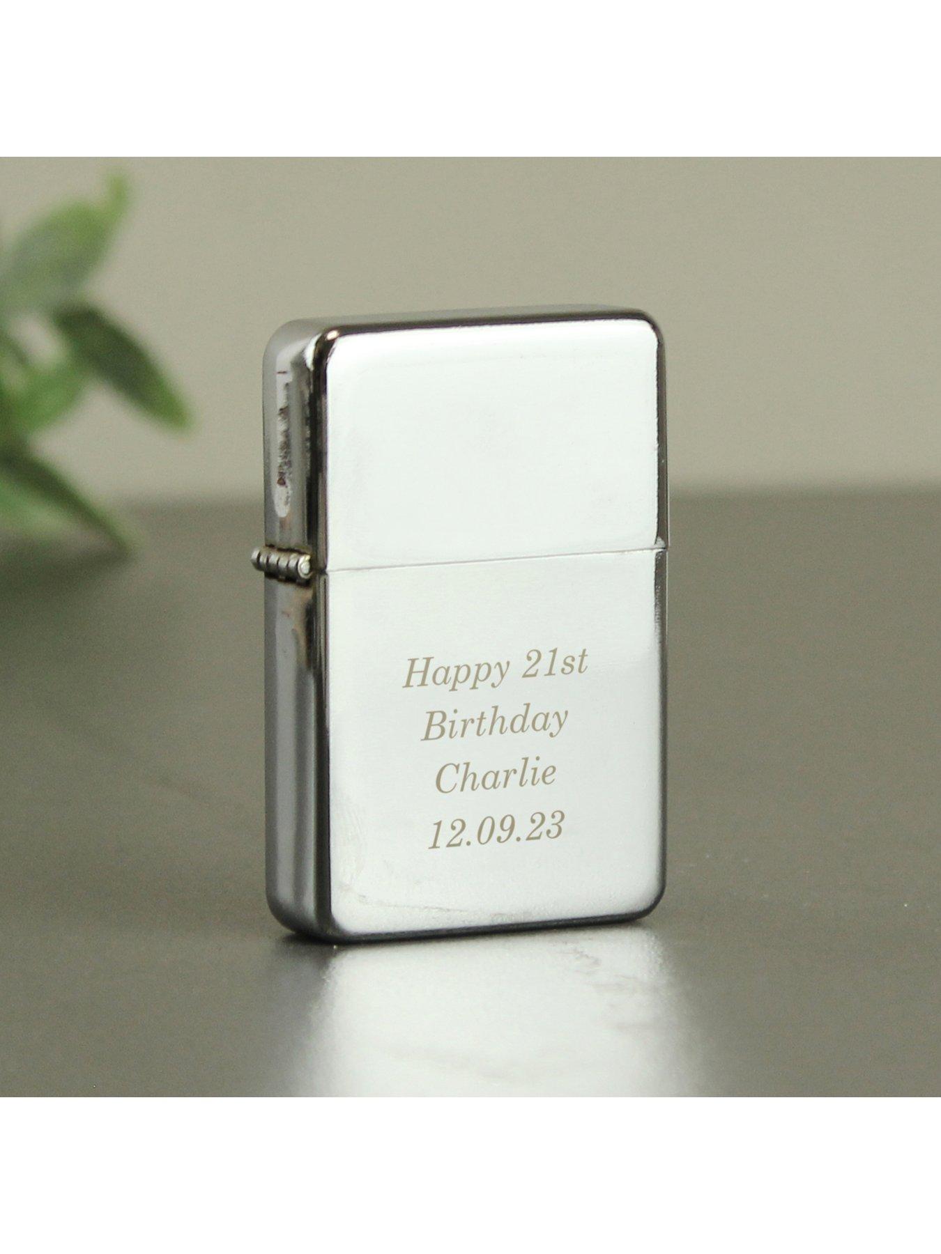  image of the-personalised-memento-company-personalised-silver-windproof-lighter