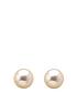  image of love-gem-9-carat-white-gold-freshwater-pearl-6-mm-stud-earrings
