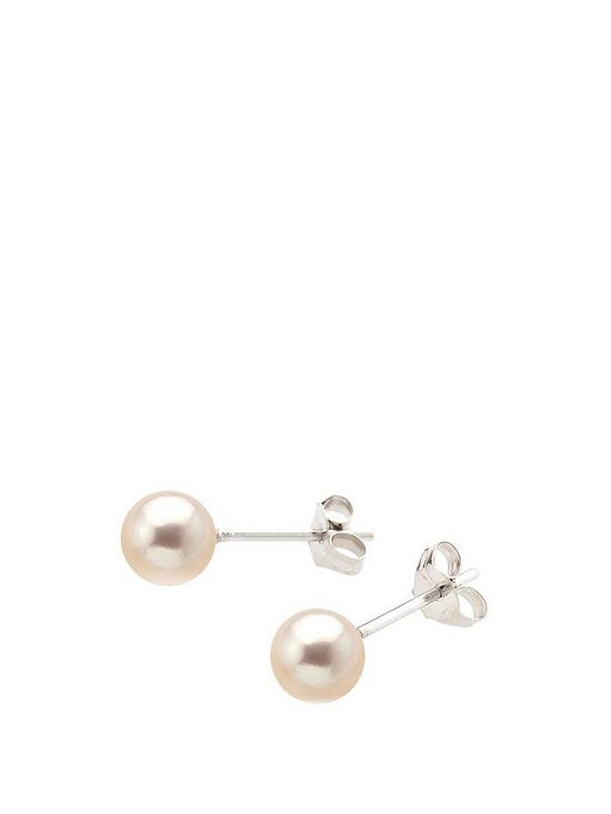 back image of love-gem-9-carat-white-gold-freshwater-pearl-6-mm-stud-earrings
