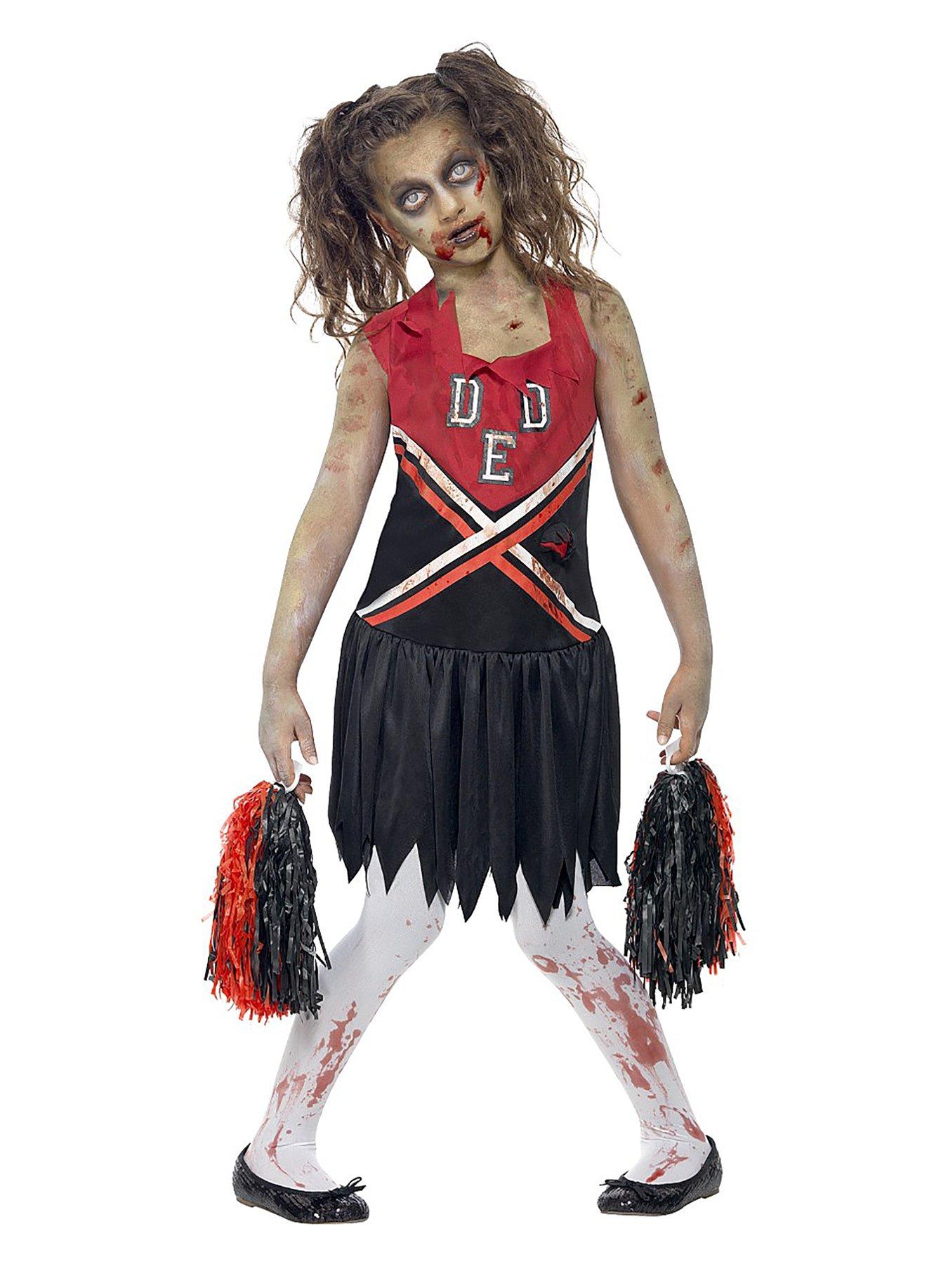 Halloween Girls Zombie Cheerleader - Child Fancy Dress Costume