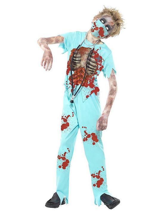 front image of halloween-boys-zombie-surgeon-child-costume