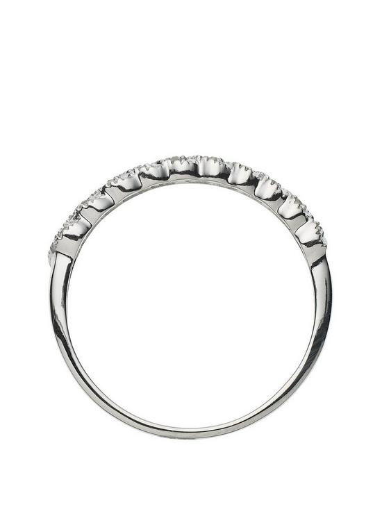 back image of love-diamond-9-carat-white-gold-diamond-half-eternity-ring