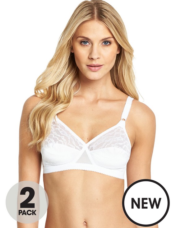 front image of playtex-cross-your-heart-bra-lace-2-pack-assorted