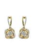  image of love-diamond-9-carat-yellow-gold-33-point-diamond-infinity-crossover-earrings