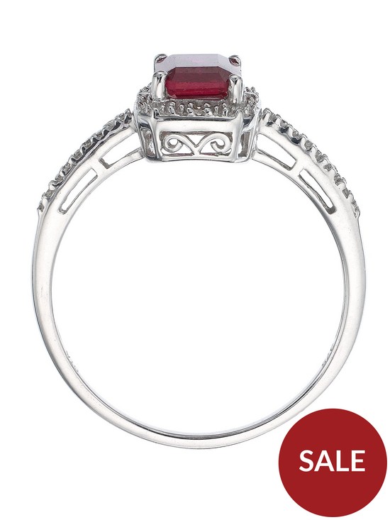 back image of love-gem-9-carat-gold-6-point-diamond-and-ruby-ring