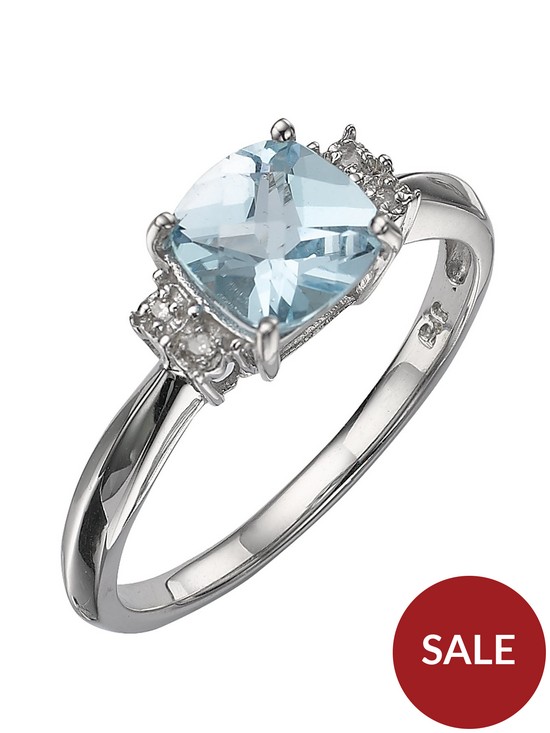 front image of love-gem-9-carat-white-gold-diamond-set-blue-topaz-ring