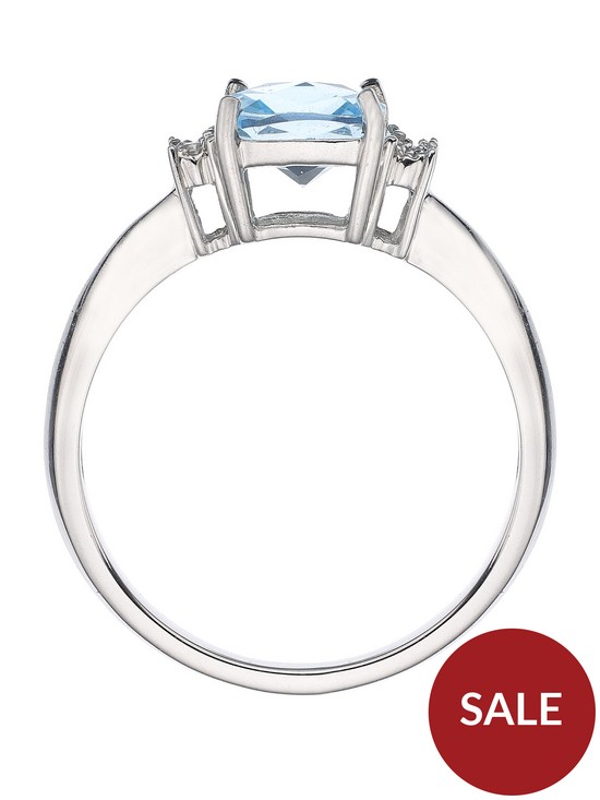 back image of love-gem-9-carat-white-gold-diamond-set-blue-topaz-ring