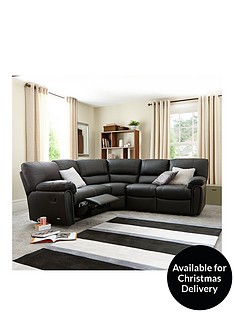 Corner Sofas Fabric Leather Littlewoods Violino Leighton Leather Faux Reclining Corner Group Sofa