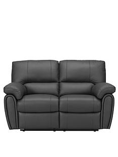 Black Latest Offers Leather Save On Fast Delivery Sofas Violino Leighton Leather Faux 2 Seater Recliner Sofa