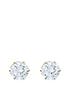  image of love-gold-9-carat-yellow-gold-6mm-cubic-zirconia-stud-earrings