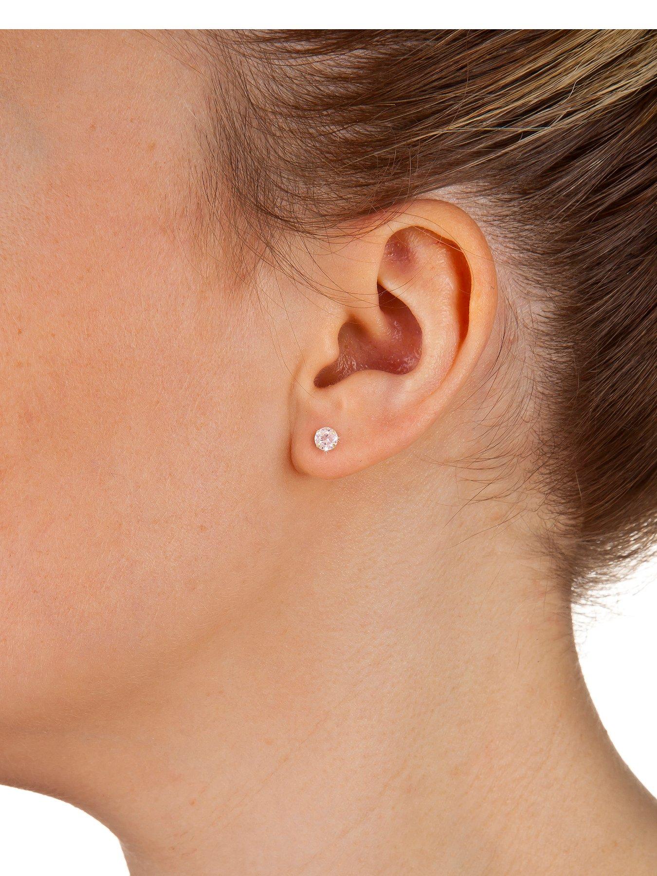 Image 3 of 5 of The Love Collection 9 Carat Yellow Gold Coloured Cubic Zirconia 5mm Birthstone Earrings