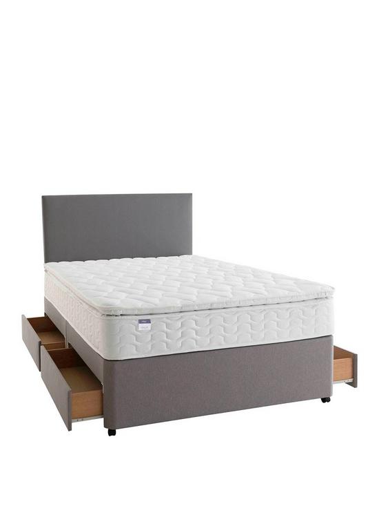 stillFront image of silentnight-pippa-ultimate-pillowtop-divan-bed-with-storage-options-headboard-not-included