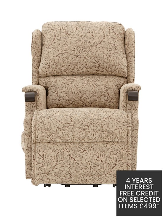 front image of hartland-electric-lift-and-tilt-fabric-recliner-chair