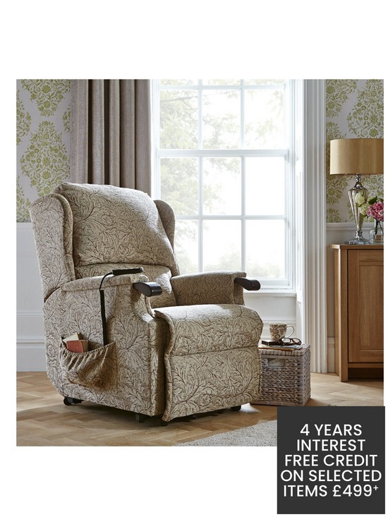 back image of hartland-electric-lift-and-tilt-fabric-recliner-chair