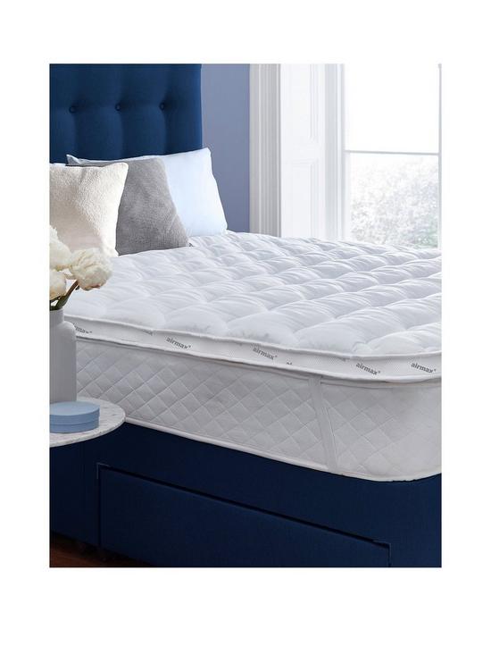 front image of silentnight-airmax-500-5nbspcm-dual-layer-mattress-topper-white