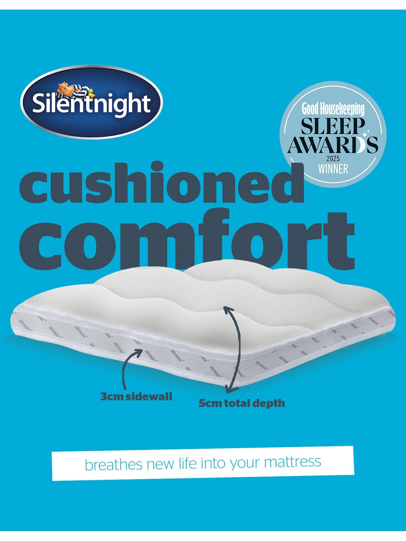  image of silentnight-airmax-500-5nbspcm-dual-layer-mattress-topper-white