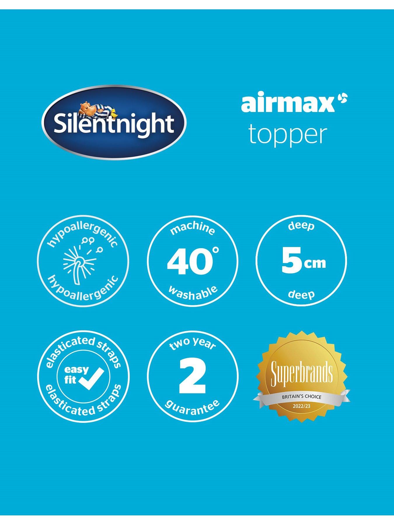 Image 7 of 7 of Silentnight Airmax 500 5&nbsp;cm Dual Layer Mattress Topper - White