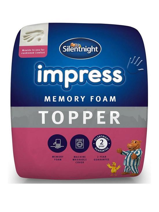 front image of silentnight-impress-5cm-memory-foam-mattress-topper