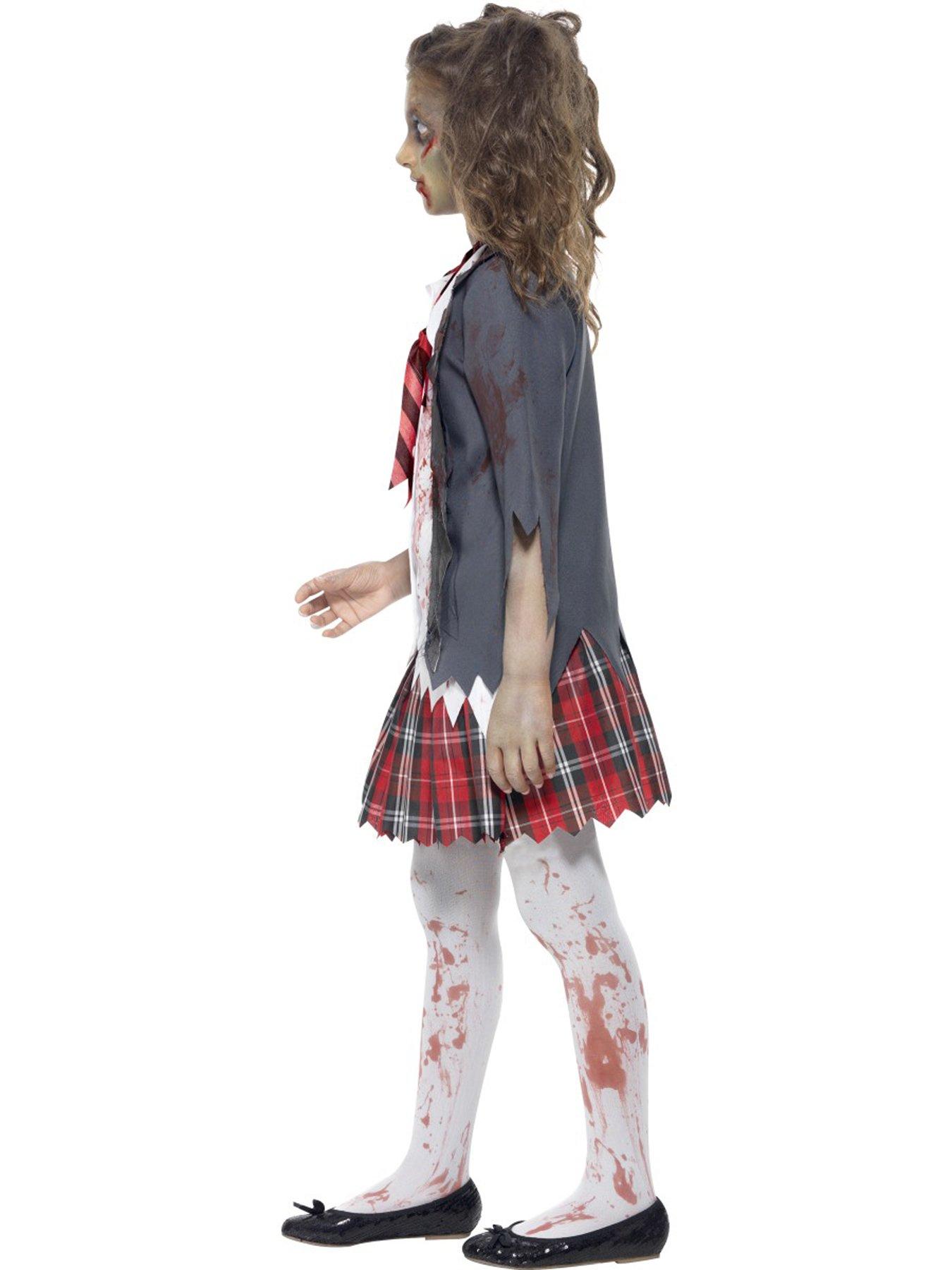  image of halloween-girls-zombie-schoolgirl-child-costume