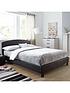  image of marston-faux-leather-bed-frame-with-mattress-options-buy-and-save