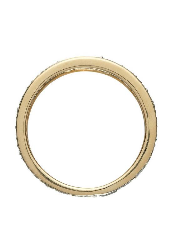 back image of love-diamond-9-carat-yellow-gold-25-point-diamond-greek-key-band-unisex-ring