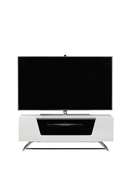 Alphason   Chromium Tv Stand - Fits Up To 46 Inch Tv - White