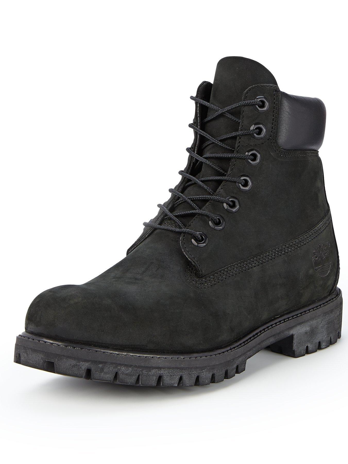 timberland 6 inch boots black mens