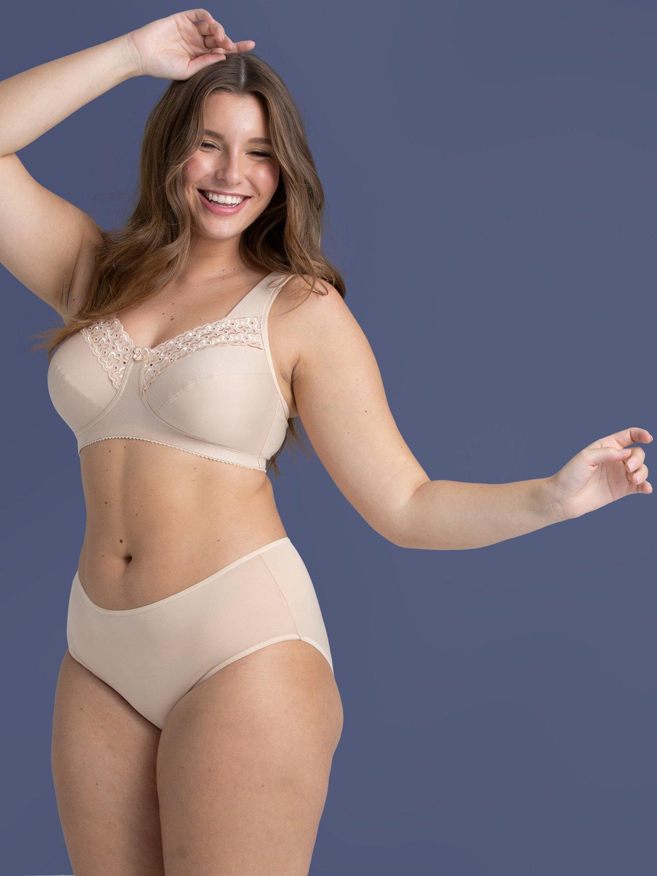 Image 5 of 5 of Miss Mary of Sweden Broderie Anglaise Non Wired Cotton Bra