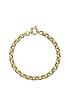  image of love-gold-9-carat-yellow-gold-round-belcher-bracelet