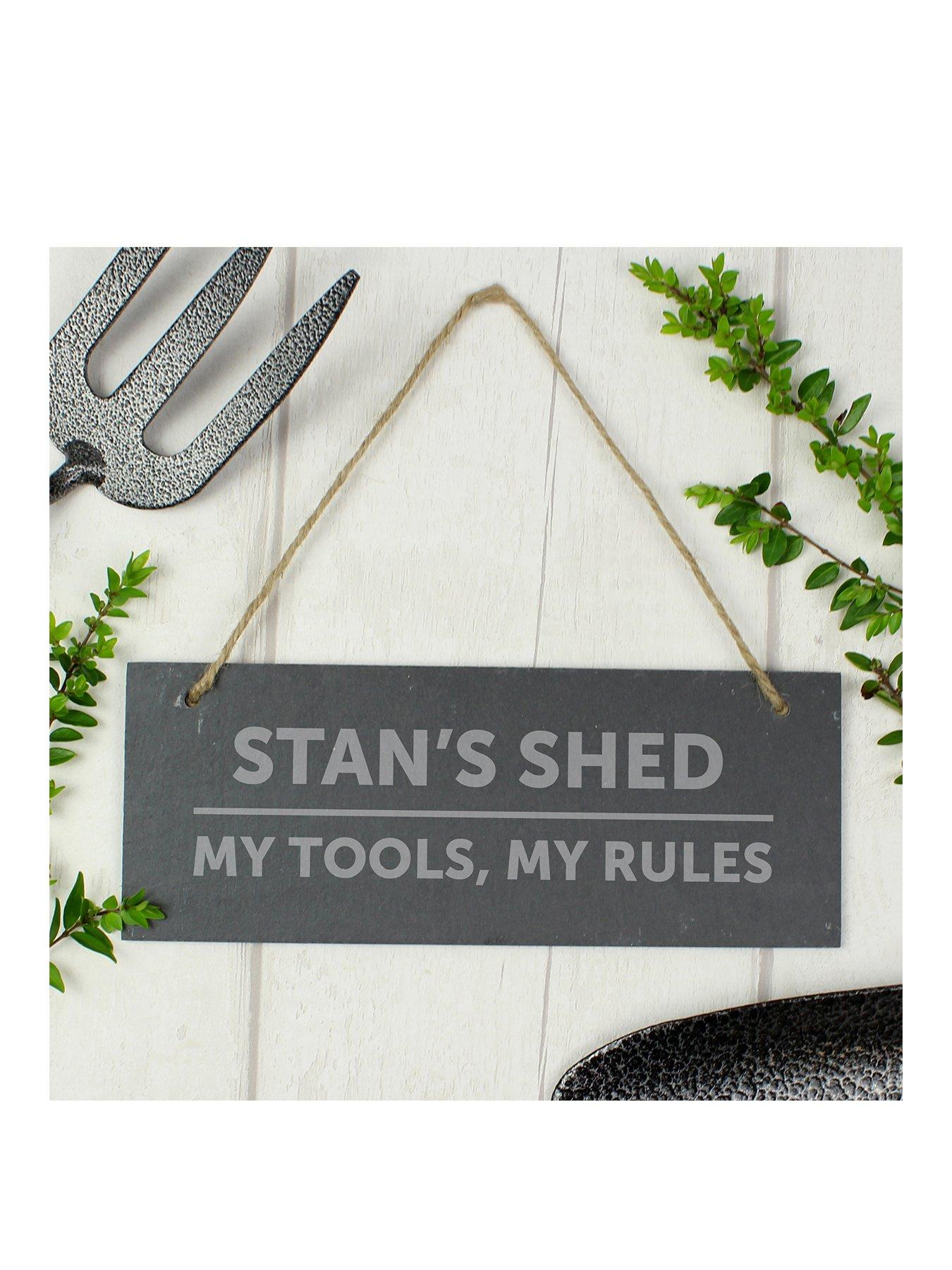 Image 1 of 3 of The Personalised Memento Company Personalised Slate Shed Sign