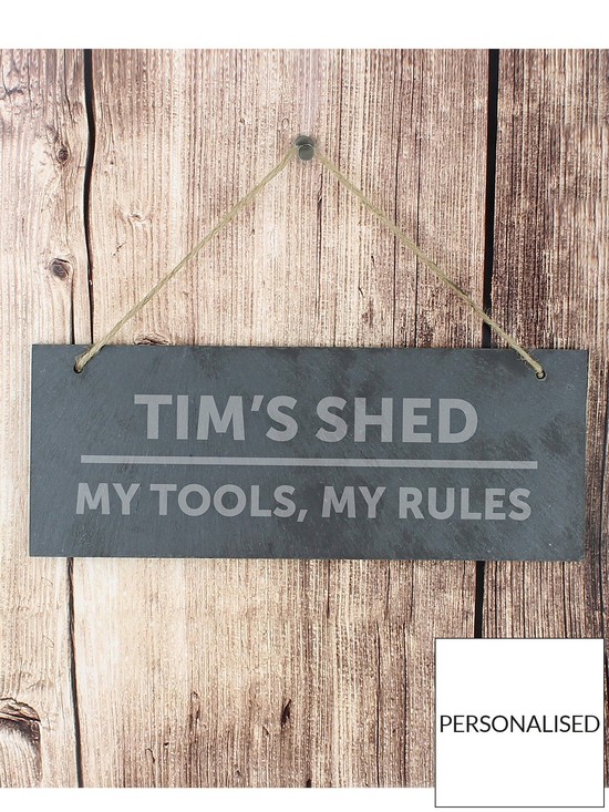 back image of the-personalised-memento-company-personalised-slate-shed-sign