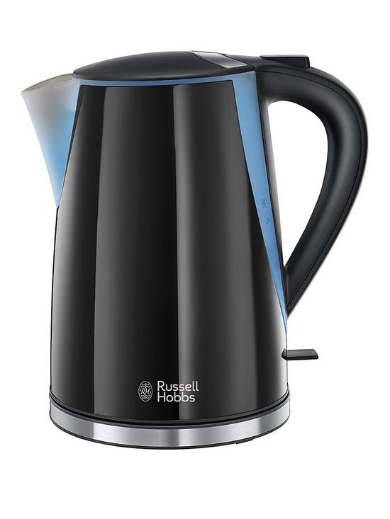 front image of russell-hobbs-mode-black-plastic-kettle-21400