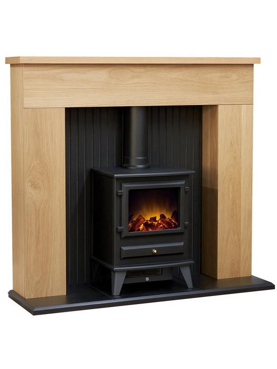 stillFront image of adam-fires-fireplaces-innsbruck-oak-electric-fireplace-suite-with-stove