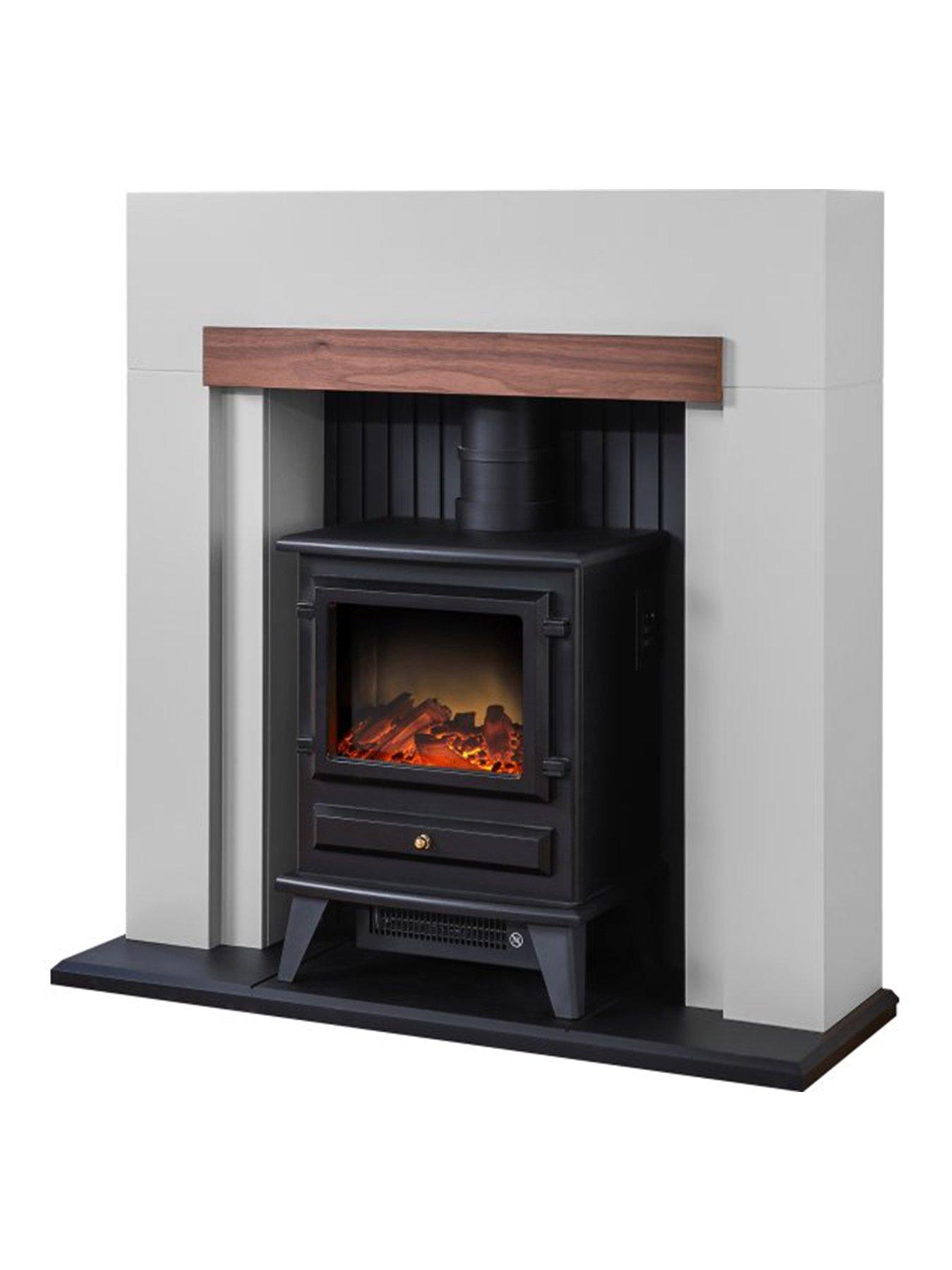 Image 2 of 6 of Adam Fires & Fireplaces Salzberg Electric Fire Suiteplace with Stove