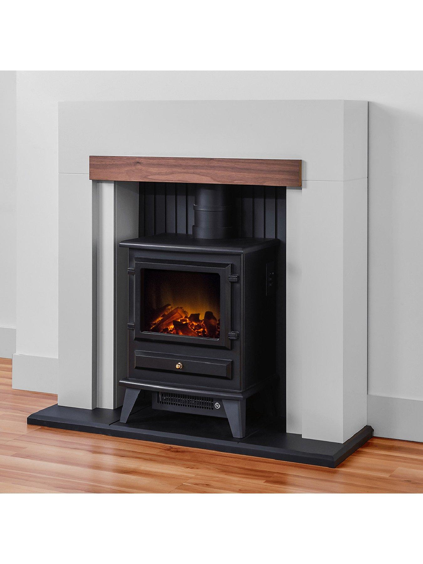 Image 4 of 6 of Adam Fires & Fireplaces Salzberg Electric Fire Suiteplace with Stove