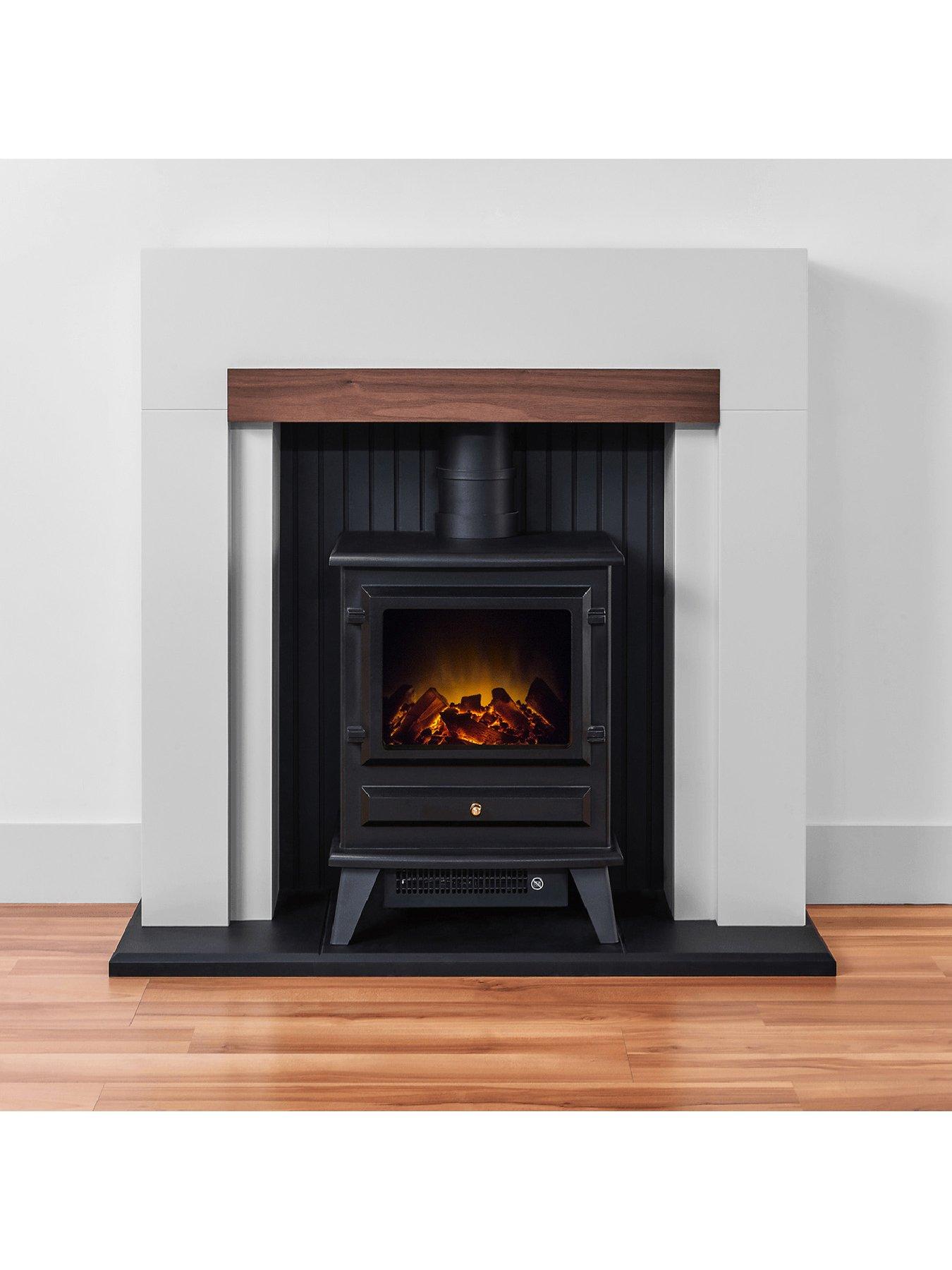 Image 5 of 6 of Adam Fires & Fireplaces Salzberg Electric Fire Suiteplace with Stove