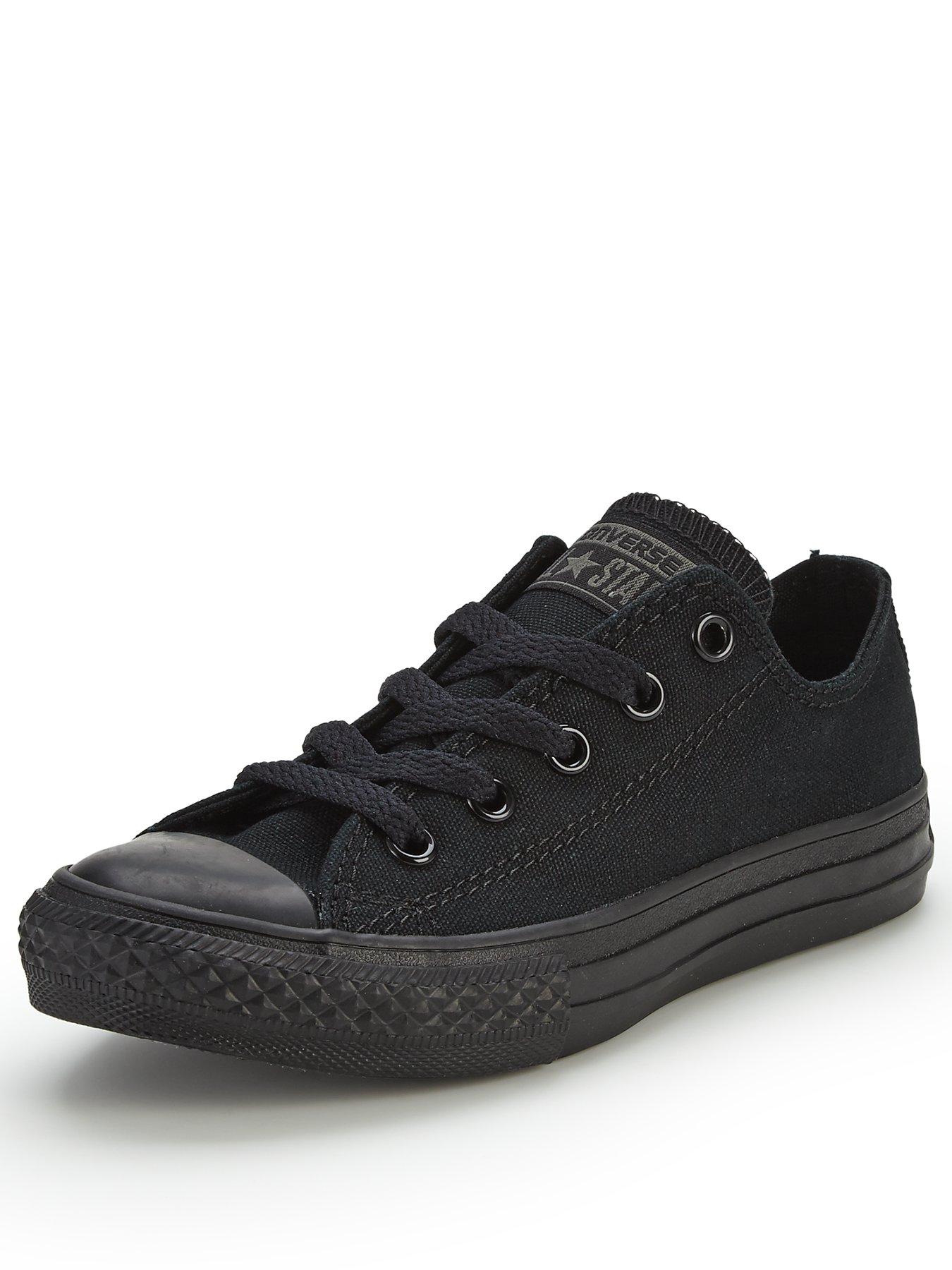 stillFront image of converse-chuck-taylor-all-star-mono-canvas-ox-core-childrens-trainers-black