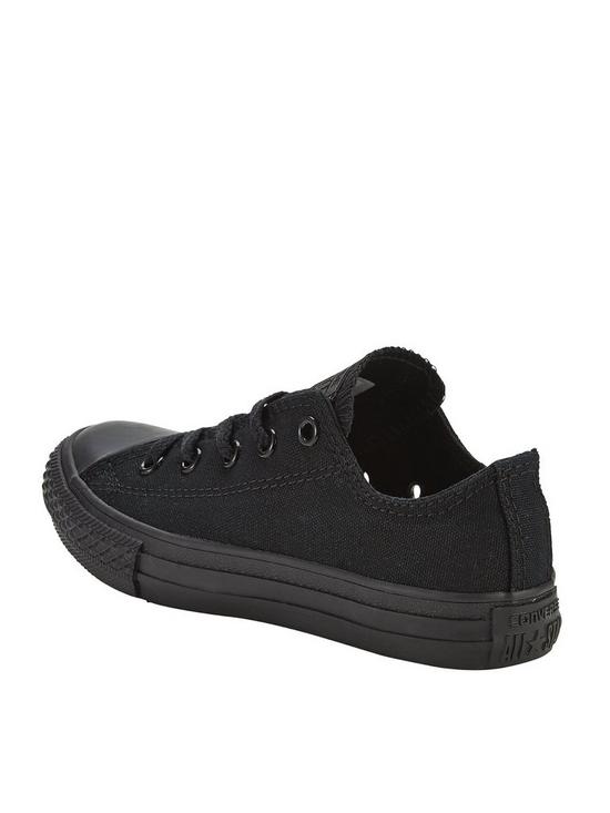 back image of converse-chuck-taylor-all-star-mono-canvas-ox-core-childrens-trainers-black