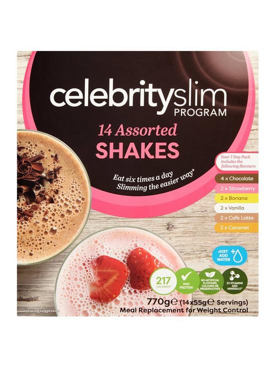 front image of celebrity-slim-7-day-variety-shake-pack-total-weight-770-grams-14nbspx-55nbspgrams