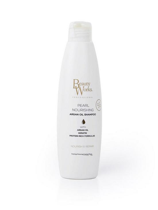 front image of beauty-works-pearl-nourishing-argan-oil-shampoo-250ml