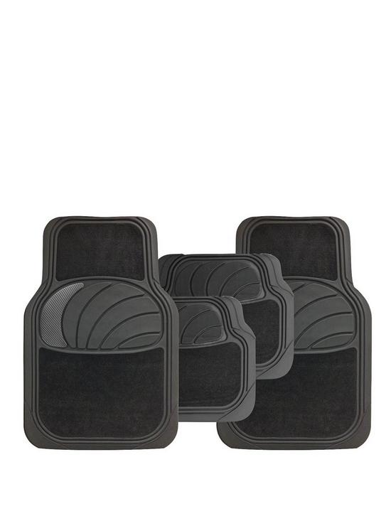 front image of streetwize-accessories-car-mat-set-rubbercarpet