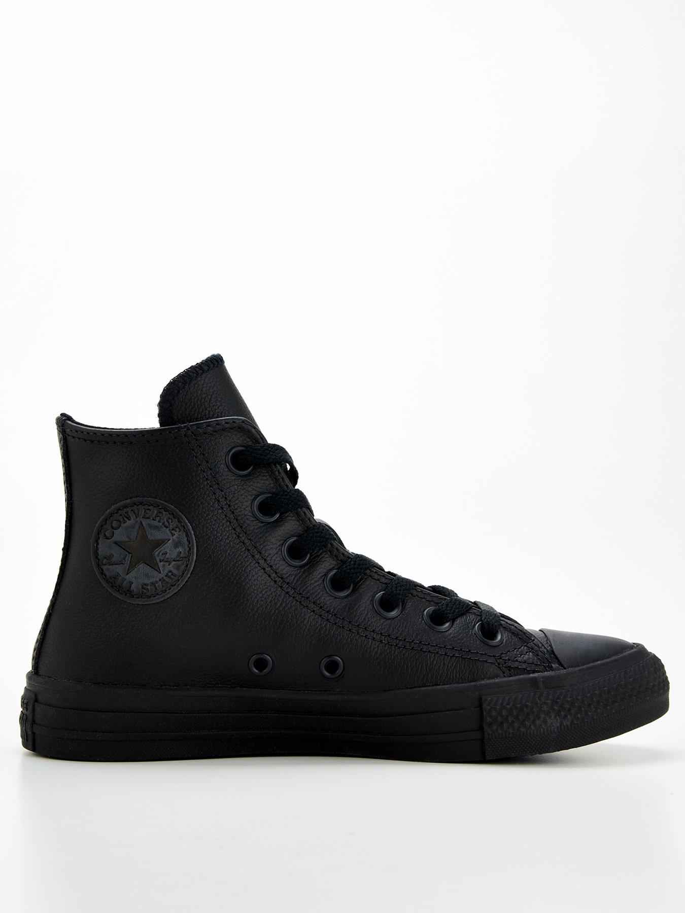 Converse Leather Hi Top Trainers Black littlewoods