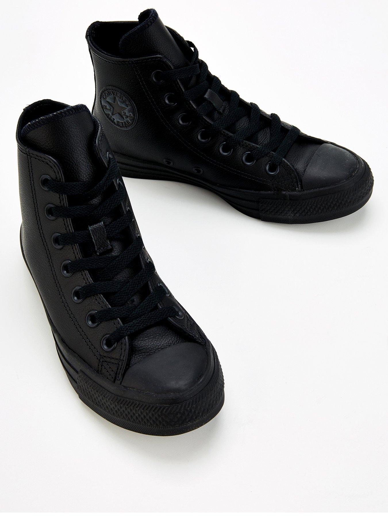 Converse Leather Hi Top Trainers Black Littlewoods