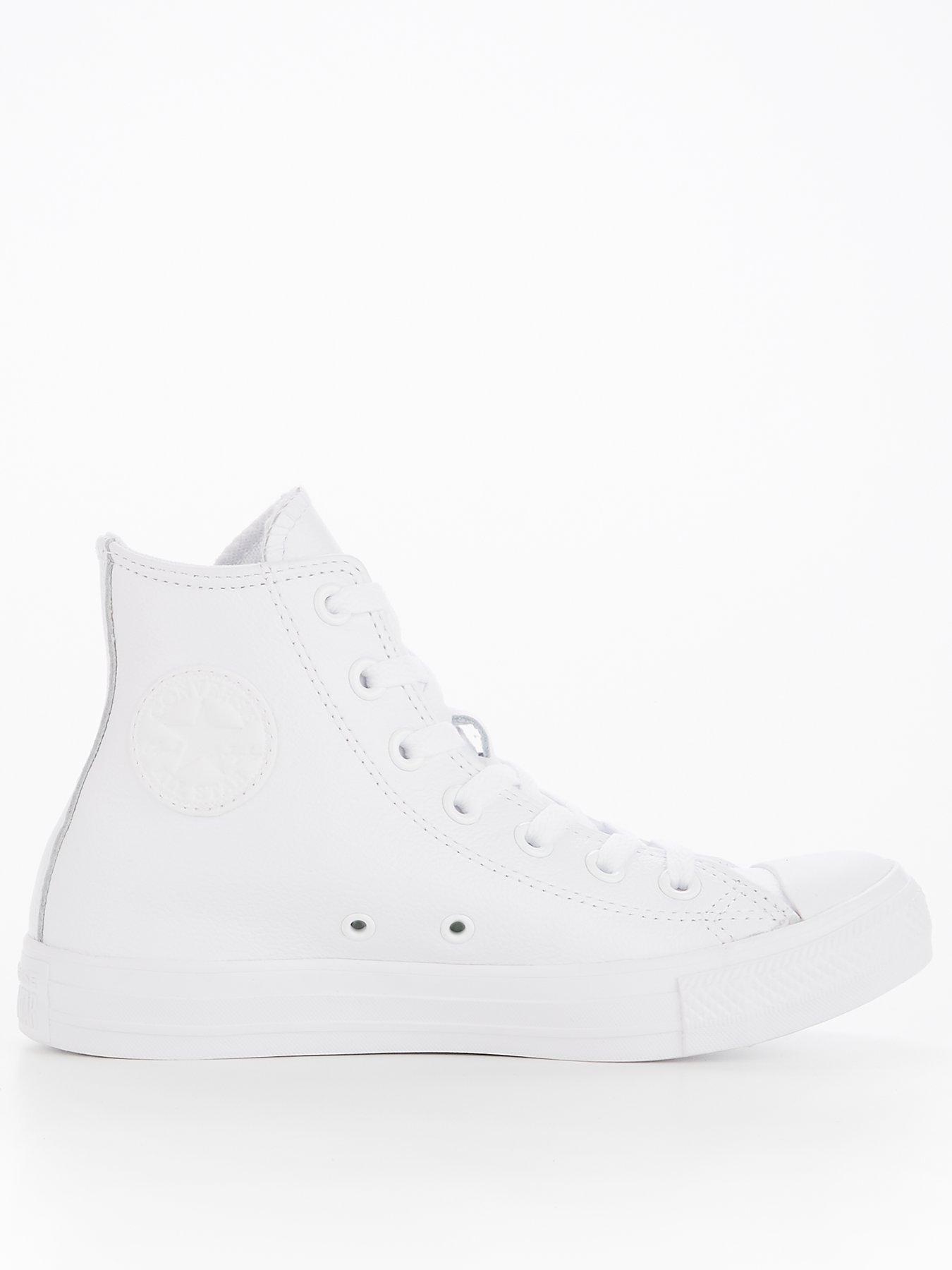 All white outlet leather chucks