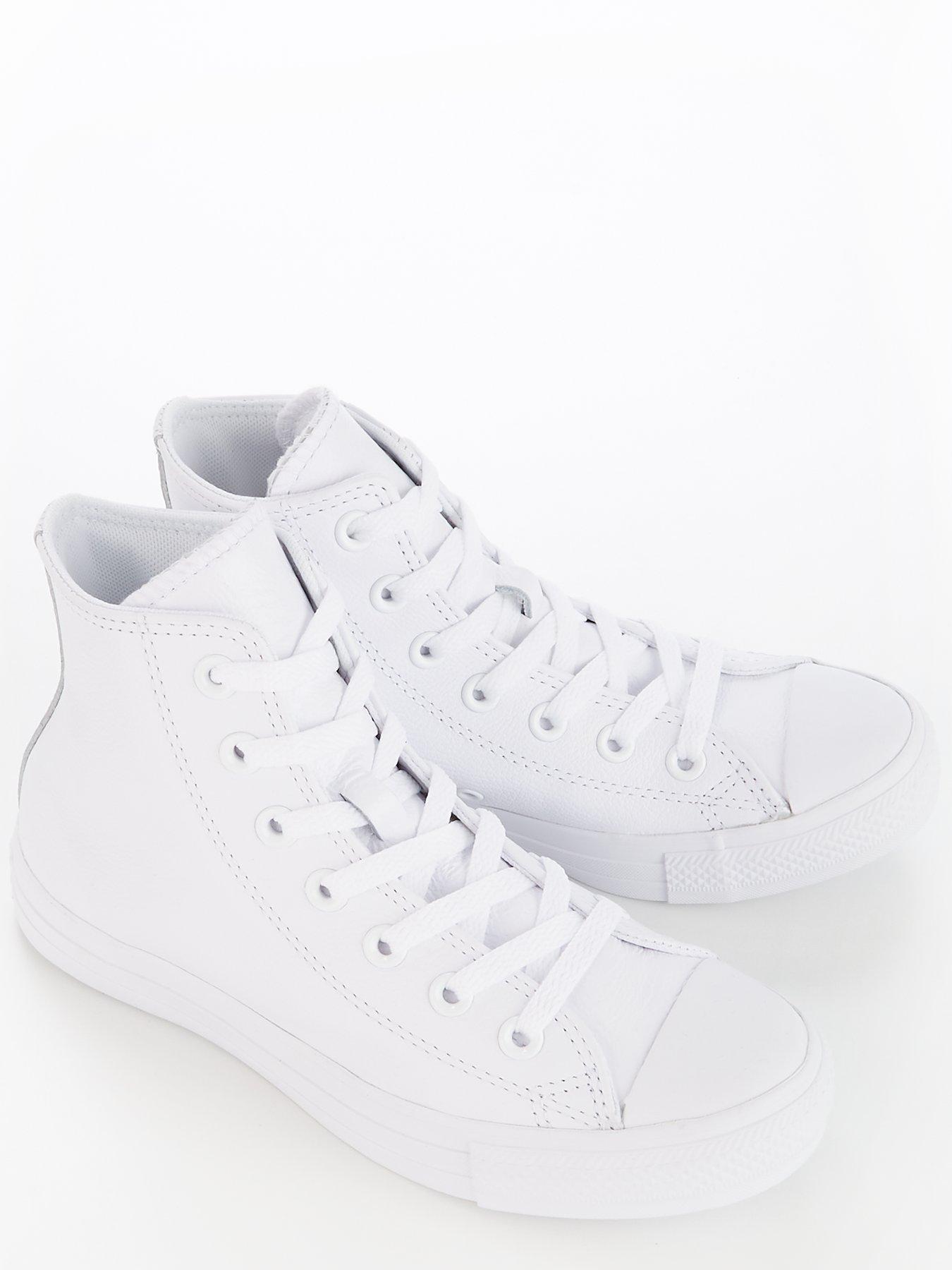 Converse Leather Hi Top Trainers White Littlewoods