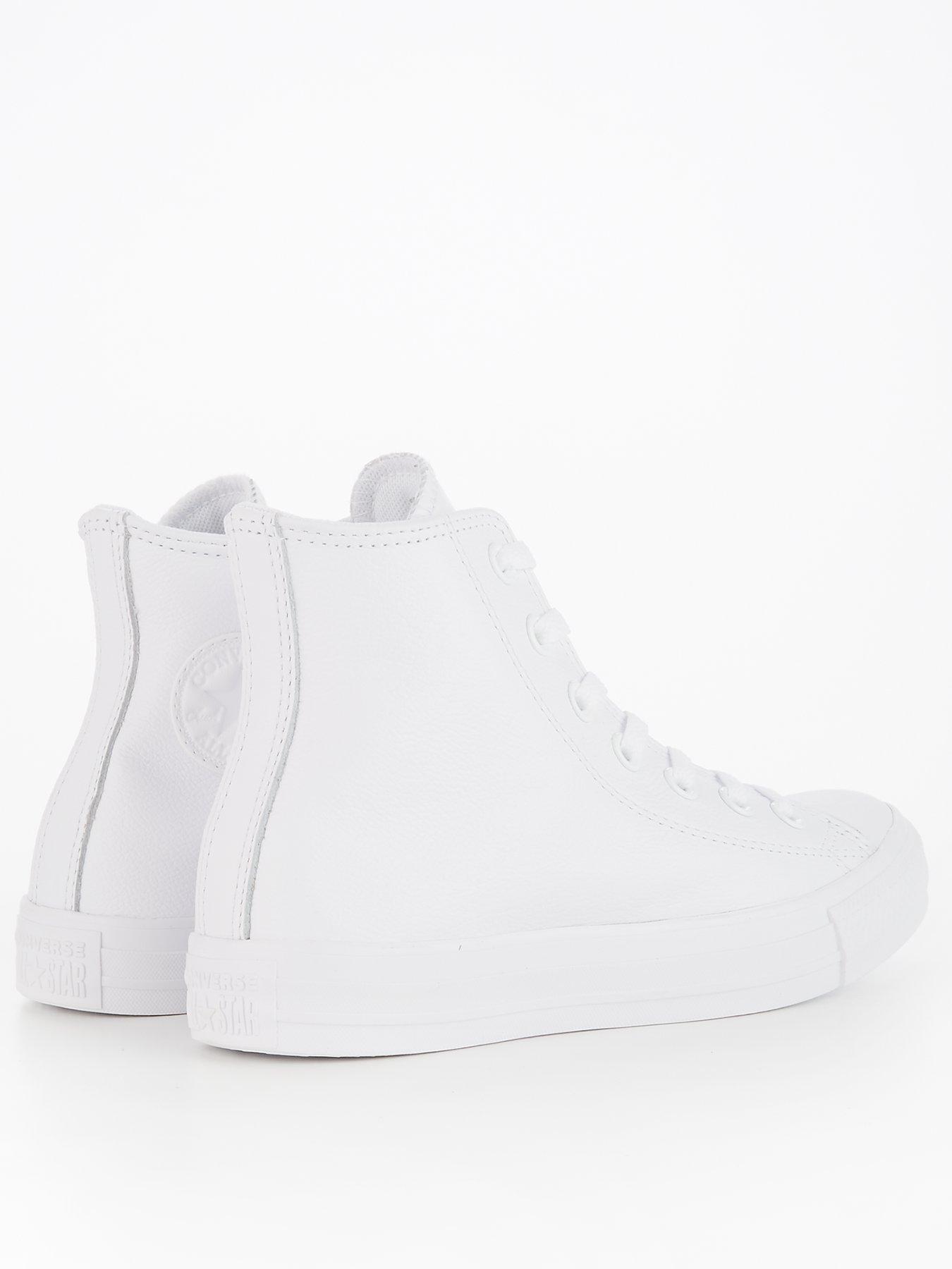 Converse Leather Hi Top Trainers White Littlewoods